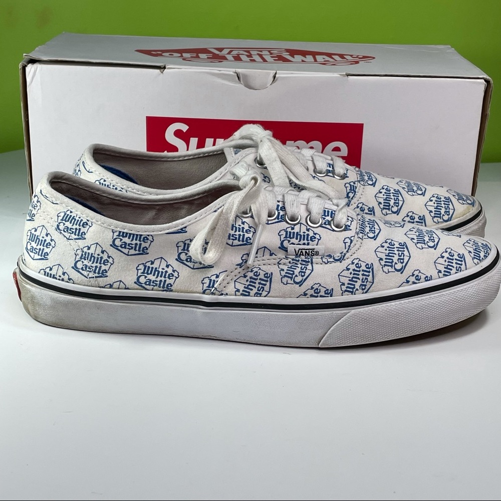 Supreme Vans White Castle Mens Size 10 Lace up Sneakers Shoes - Picture 2 of 13